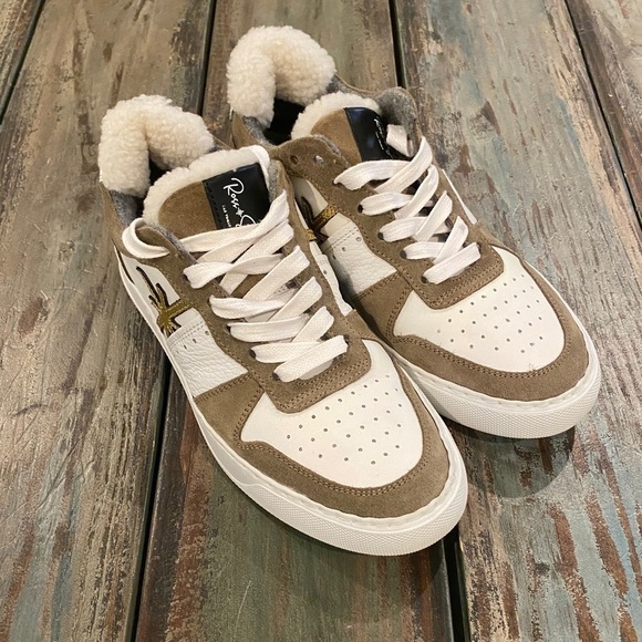 Ross & Snow Sneakers Italian Leather Women’s Skate Shoes Size 7.5 Sherpa Padded - Picture 9 of 10